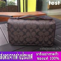 ราคา สปอต / Coach F93504 / กระเป๋าผู้ชาย / กระเป๋าคลัช / แพคเกจบัตร (5737826230)
