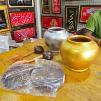 ราคา 1คู่ โอ่งน้ำเสริมฮวงจุ้ย สูง 8 นิ้ว โอ่งมีฝา กระบวย วัสดุดินเผา โอ่ง โอ่งน้ำ โอ่งมงคล โอ่งดิน โอ่งโบราณ โอ่งเสริมฮวงจุ้ย (41067336885)