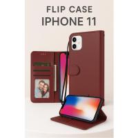 ราคา HP IPHONE 11 FLIP WALLET LEATHER CASE PREMIUM SOFTCASE LEATHER WALLET FLIP COVER OPEN CLOSE FLIP CASE IPHONE 11 (47352933483)