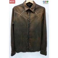 ราคา DIESEL แท้ เสื้อเชิ๊ตแขนยาวสีสนิม (1434124374)