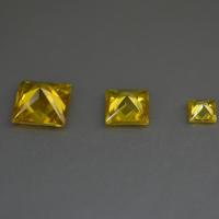 ราคา เพชรรัสเซีย (CZ) ทรงสี่เหลี่ยม Princess Cut สีเหลืองทอง Golden Yellow เกรดพรีเมียม สวยสะดุดตา สำหรับงานจิวเวลรี่ (56354928959)