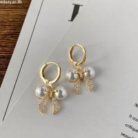 ราคา 【mqing】 Exquisite Earrings Butterfly Pearl Earrings High-end Earrings Personalized Fashion Earrings (29071865307)