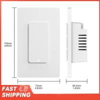 ราคา Matter WiFi Glass Switch Wall Touch Light Switch Glass Panel APP Wireless Remote Control Smart Home (46455591576)