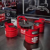 ราคา ขายร้อนโต๊ะและเก้าอี้สไตล์อินดัสเทรียล สร้างสรรค์ ทันสมัย ถังน้ำมัน กำหนดเอง ร้านกาแฟ บาร์เล็ก บูธ โซฟา (51602816933)