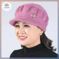 ราคา AFl 1 PC ฤดูหนาว Visor หมวกสําหรับผู้หญิงหนาสั้น Brim ถักหญิงฤดูใบไม้ร่วงโลหะ Embellish ของแข็งหมวกอุ่น Bonnet Casual TH (50402189562)