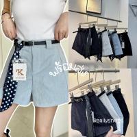 ราคา Reallyshops #9356(K) กางเกงขาสั้น เข็มขัด+ผ้า เอวยางยืด ผู้หญิง พร้อมส่ง (53650303500)