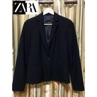ราคา ZARA BASIC black blazer suit size EUR 34 สูท เบลเซอร์ แบรนด์ซาร่าเบสิค สีดำ สูทแบรนด์เนม สูทสีดำ สูททำงาน สูทสมัครงาน (23750503323)
