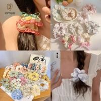 ราคา XUESHAN ยางรัดผมลายดอกไม้, ยางรัดผมยางยืดยางอุปกรณ์เสริม, ที่คาดผมผ้าฝ้ายหวาน (56556347985)