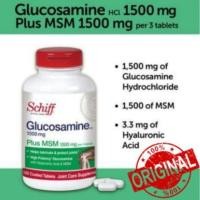 ราคา พร้อมส่ง แท้ % Schiff Glucosamine Tablets Plus MSM and Hyaluronic Acid 1500mg 150 เม็ด (1237563547)