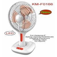 ราคา Kamisafe พัดลมขนาดใบ 6 นิ้ว ชาร์จไฟในตัว+โคมไฟ+USB ชาร์จมือถือได้ รุ่น KM-F0166 สีส้ม พัดลมชาร์จแบต (2137304993)