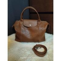 ราคา ส่งต่อ 95% Longchamp แท้ Size M Cuir หนังแกะ หนังแท้ 100% สีน้ำตาล (50752341118)