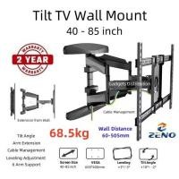 ราคา ZENO P700 40 ถึง 85 นิ้ว Heavy Duty Full Motion 6 แขน TV Wall Tilt Swivel Bracket Wall Mount Arm Extension 68.5 กก.3156.1 (27138663257)