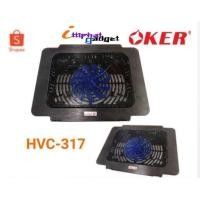 ราคา OKER พัดลมระบายความร้อนโน้ตบุ๊ค HVC-317 สีดำ(7-15นิ้ว)/OKER พัดลมระบายความร้อนโน๊ตบุค Cooler Pad HVC-315 (2 Fan) (1421014166)