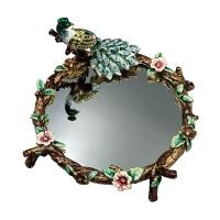 ราคา การจัดเก็บการจัดเก็บสร้างสรรค์ถาดกระจกเครื่องประดับย้อนยุคเครื่องประดับถาดโต๊ะเครื่องแป้งแสดงถาดสีเคลือบถาดเครื่องประดับดอกไม้ ยู9ว3 (51102994115)