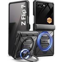 ราคา ตันเกต 360° Spin Magnetic Stand สําหรับ Z Flip 7 Case พร้อมตัวป้องกันหน้าจอความเป็นส่วนตัว[Anti Spy] เคส Samsung Galaxy Z Flip 7 กันกระแทกทั้งตัวพร้อมบานพับ,สีดํา (28090554449)