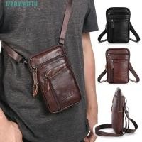 ราคา เจโรมีบีฟ กระเป๋าโทรศัพท์สะพายข้างความจุขนาดใหญ่เดี่ยว/สองชั้นโทรศัพท์กระเป๋าหน้าอกเข็มขัดคลิปหนังแท้กันน้ําสากลกระเป๋า ผู้สื่อสาร ผู (51506362836)