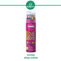 ราคา Master Art (มาสเตอร์อาร์ต) ดินสอสีไม้มาสเตอร์อาร์ต แท่งยาว บรรจุกระบอก 24 สี (22540800060)