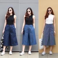 ราคา กางเกงขาบาน5ส่วนซิบหน้าผ้ายีนส์ฟอก กางเกงขากว้าง ขาบาน 5 ส่วนหญิงผ้ายีนส์ฟอก กางเกงยีนส์ขาบาน 5 ส่วน กางเกงขา 5 ส่วนหญิง (10802518760)