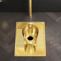 ราคา 304 Stainless Steel สีทอง รับสั่งจำนวนมาก สำหรับบาร์ ห้างสรรพสินค้า และสถานที่สาธารณะ ชักโครกส้วมนั่งยองส้วมนั่งยอง (24147534275)