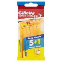 ราคา Gillette ยิลเลตต์ ซุปเปอร์ ธิน ทู ใบมีดโกนพร้อมด้าม 6 ด้าม (7702018017386) (9736805011)