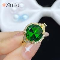 ราคา ♥ แหวนเพชรมรกตกลมทอง 18เค เครื่องประดับแฟชั่นสาว (54305990465)