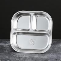 ราคา Cutenery ถาดหลุม สแตนเลส พร้อมฝาปิด ถาดหลุมสแตนเลส ถาดหลุมใส่อาหาร ถาดหลุม ไม่ขึ้นสนิม 3หลุม พร้อมฝาปิด จานเด็ก (42253065446)