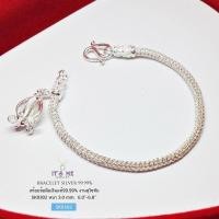 ราคา สร้อยข้อมือเงินแท้ งานสุโขทัย ลาย 3 เสาลงยา ร้อยดอกรัก ยาว 6-6.8 นิ้วงานสุโขทัย-งานช่างทอง) : SK0302 (3717933688)