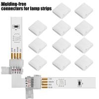 ราคา 4 ขา 10 มม.ตัวเชื่อมต่อแถบ LED กว้าง L รูป RGB ไฟ LED Strip Connectors SMD 5050/3528 ขั้วต่อมุม Solderless (24829388582)