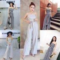 ราคา เกาะอกจั้มสูทขายาวผ้ายืดเกาหลี (417156900)