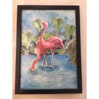 ราคา ภาพวาดนกกระเรียนคู่ ภาพมงคล ภาพติดผนัง ขนาดA สีน้ำ แขวนได้ตั้งได้ พร้อมกรอบ นำไปแต่งบ้านร้านค้าเสริมมงคลโชคลาภสวยงาม (24771805627)
