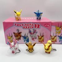 ราคา 5 ชิ้น/เซ็ต 3-4 ซม.อะนิเมะ Pokémon ตัวอักษรรูปโทรศัพท์มือถือ Chain Eevee Flaron Sylveon Jolteon Vaporeon Key CHAIN PVC Action ตุ๊กตาของเล่น (40975682351)