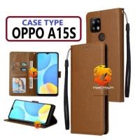 ราคา FLIP LEATHER CASING OPPO A15S LEATHER CASE FLIP WALLET LEATHER PREMIUM LEATHER WALLET OPEN COVER HP CASING FLIP CASE OPPO A15S (29535544621)