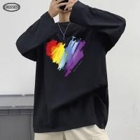 ราคา เสื้อยืดแขนยาวสไตล์เกาหลี สีขาว อินเทรนด์ พลัสไซซ์สำหรับผู้ชาย (40676196370)