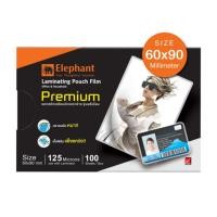 ราคา ฟิล์มเคลือบบัตร แผ่นเคลือบบัตรขนาดเล็ก 125ไมครอน ตราช้าง(100แผ่น) ขนาด 60 x 90 มม. พลาสติกเคลือบบัตร (4955862537)