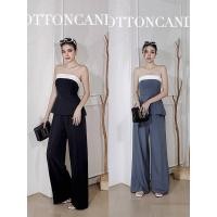 ราคา #COTTON CANDY เซตเกาะอกขายาวขอบขาว ทอมมี่ New Tommy vintage korea set (24537097493)
