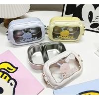 ราคา 750 ML STAINLESS STEEL CHILDRENS LUNCH BOX / LUNCH BOX SET STAINLESS STEEL LUNCH BOX / 2-COMPANIMENT LUNCH BOX (28042201255)