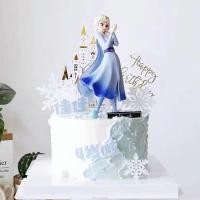 ราคา * BH 14 ~ 19 ซม.วันเกิด Frozen Princess เค้ก Toppers ตกแต่งพลาสติก Figurines Elsa ของเล่นเด็กเล่น Hiasan Kek วันเกิด (46805417868)