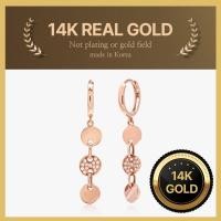 ราคา [Helene Jewelry] ต่างหูทองแท้ 14K Bedir one-touch (27859121311)