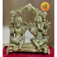 ราคา พระพิฆเนศ และ พระแม่ลักษมี ประทานพร ประทับบัลลังก์ (เซ็ตคู่..สูง 9.2 นิ้ว) **งานทองเหลือง..นำเข้าจากอินเดีย** (Set00103) (12461740494)