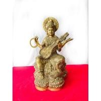 ราคา พระแม่สุรัสวดี พิธีนวราตรี วัดแขก สีลม กรุงเทพ ปี2561 เนื้อทองเหลือง หน้าตัก5นิ้ว (26962273856)