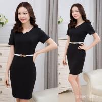 ราคา จั๊มสูทแขนสั้น ชุดทำงาน คอวี ชุดพนักงาน เสื้อยูนิฟอร์ม ชุดทำงาน ชุดยูนิฟอร์ม พนักงานต้อนรับ(ฟรีเข็มขัด) (42758593222)