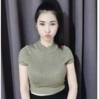 ราคา เสื้อครอปไหมพรมถัก คอเต่า ใส่สบายผ้านุ่มไม้รั้งคอ (3460051985)