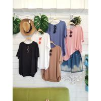 ราคา 5-169LADY เสื้อยืดกระดุมหลัง เสื้อยืดดีเทลกระดุมหลัง ผ้าใส่สบายมากก จะใส่ไปไหนก็เก๋ (13494626013)