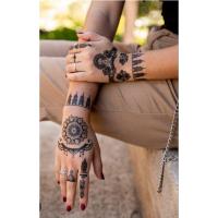 ราคา รอยสักชั่วคราวสีดำเฮนน่า black henna temporary tattoo body paint (21294929779)