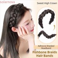 ราคา SOLARNOVA ที่คาดผมถักวิกผม, Handmade Headwear Fishbone Braids ยางรัดผม,แฟชั่นสังเคราะห์ปรับยาว Retro Head Hoop สวมใส่ทุกวัน (51305233876)