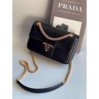 ราคา สินค้าพร้อมส่ง NewPrada Pattina Shoulder / Crossbody Bag สีดำอะไหล่ทอง ✨✨หนัง saffiano สะพายได้ 2 แบบค่ะ (20564232456)