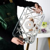 ราคา ถาดแก้วคริสตัล ที่วางแก้ว 23x40ซม (46206505537)