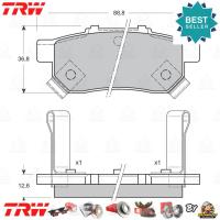 ราคา TRW ATEC ผ้าเบรคหลัง HONDA JAZZ 1.5 (GK) ปี 2015-2019 GDB 3160 AT TRW ATEC (27750649728)