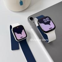ราคา สไตล์ธุรกิจสายรัดแม่เหล็กสําหรับ iWatch S11 สาย iWatch S10 ซิลิโคนแม่เหล็ก Apple Watch S9 Ultra3 สาย S9 S8 S7 S6 S5 S4 S3 S2 S1 SE3 คุณภาพสูงสีฟ้าสีดํา (56652142300)