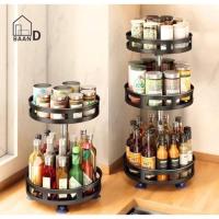 ราคา Rotating organizer: 1/2/3 tiers steel revolving Lazy Susan for spices, lazy Susan turntable for CaLazy Susan spice rack (43918524009)
